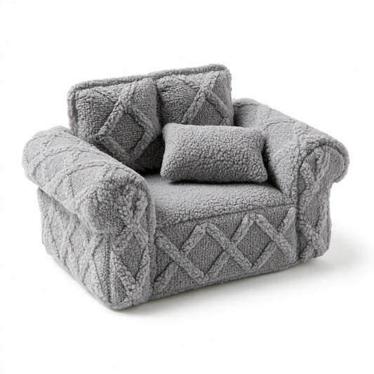 Schutzbezug für Sofa, mit klarer Formgebung, Farbe: grau