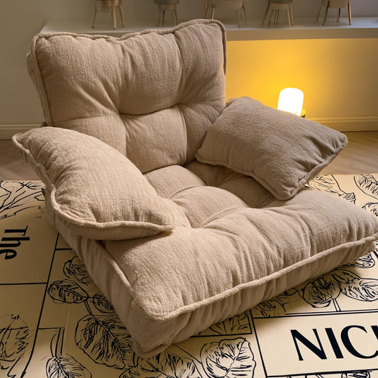 Bodensessel zum Entspannen, mit Stoffbezug, Farbe: beige